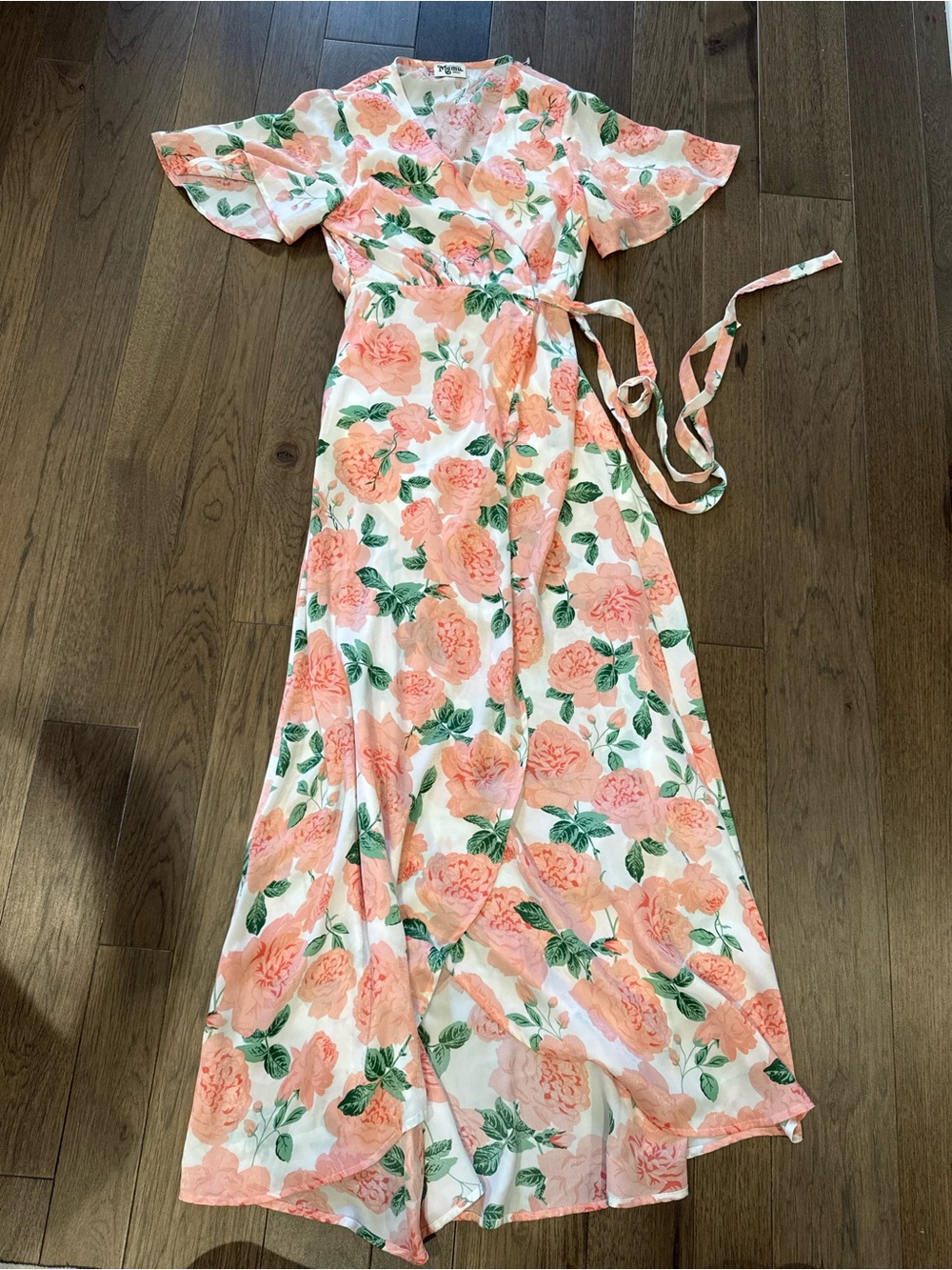 Show Me Your Mumu Marianne Pink Floral Wrap Maxi Dress